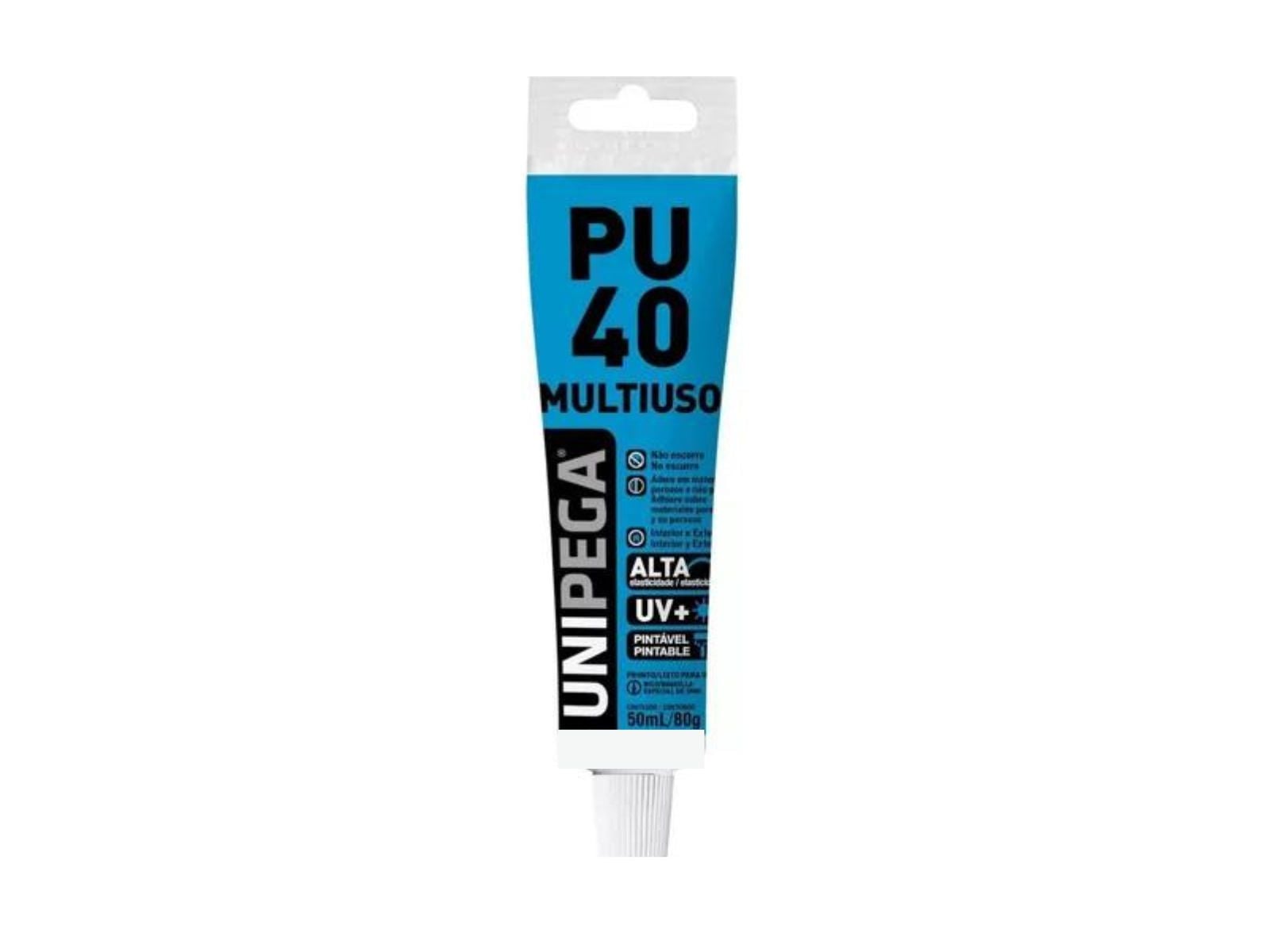 Imagem do produto Unipega Adesivo Selante PU40 Multiuso Cinza 50ml/80g