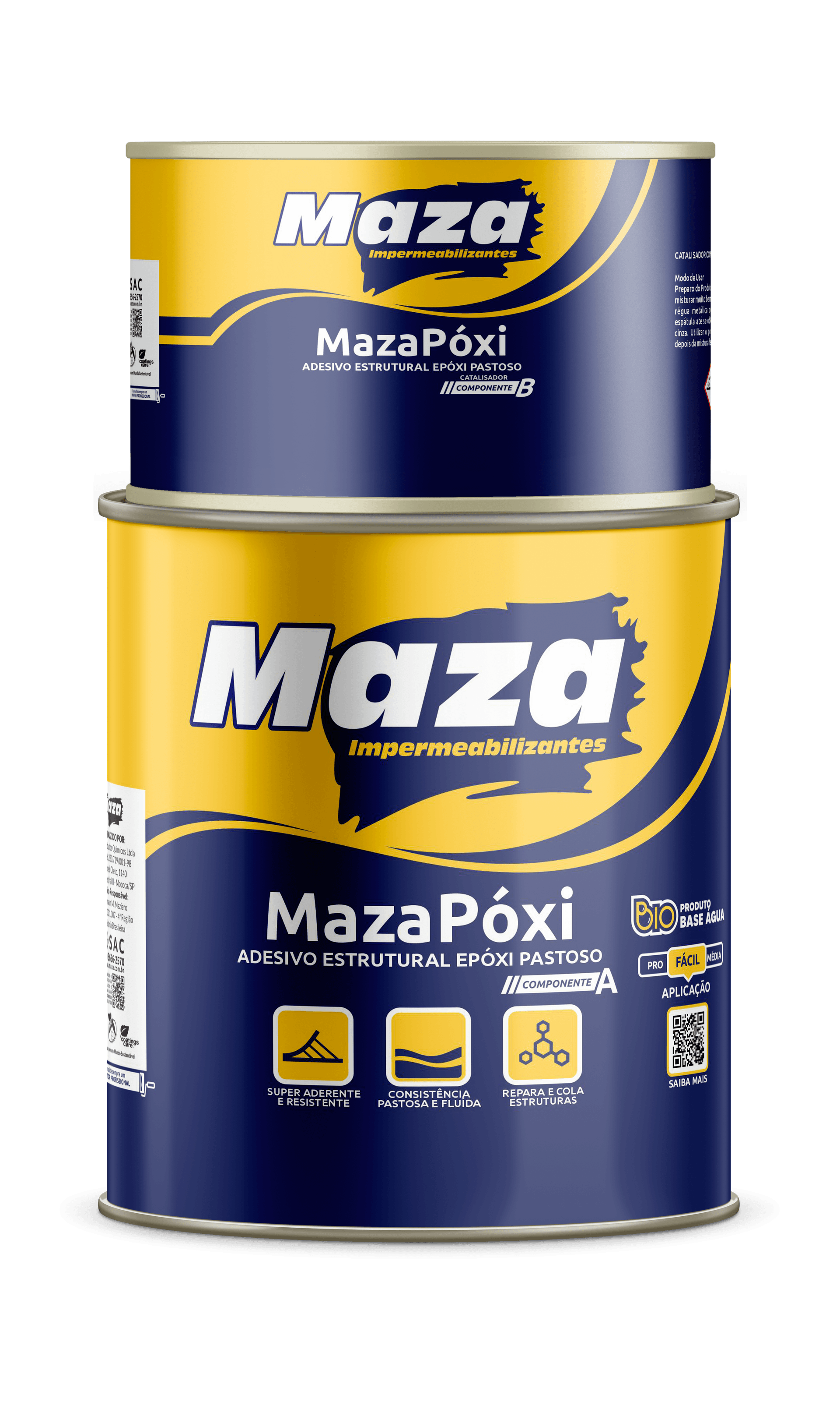 Imagem do produto Maza Mazapoxi Kit Adesivo Estrutural Compound 1kg