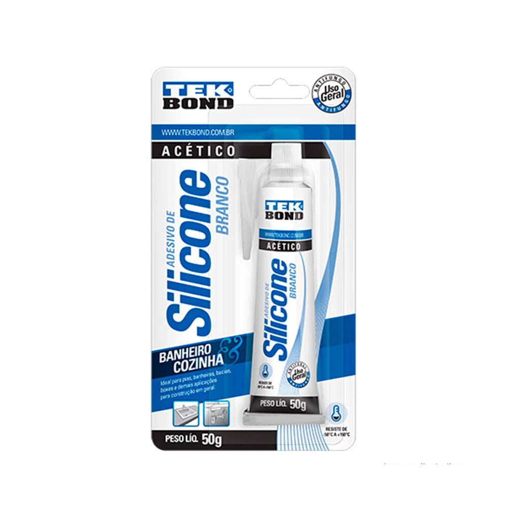 Imagem do produto Tekbond Cola Silicone Acético Branco 50 g