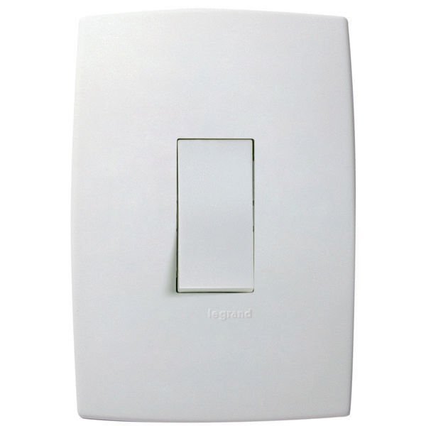 Imagem do produto Pial Plus Conjunto Montado 4x2 com 1 Interruptor Paralelo Vertical Branco