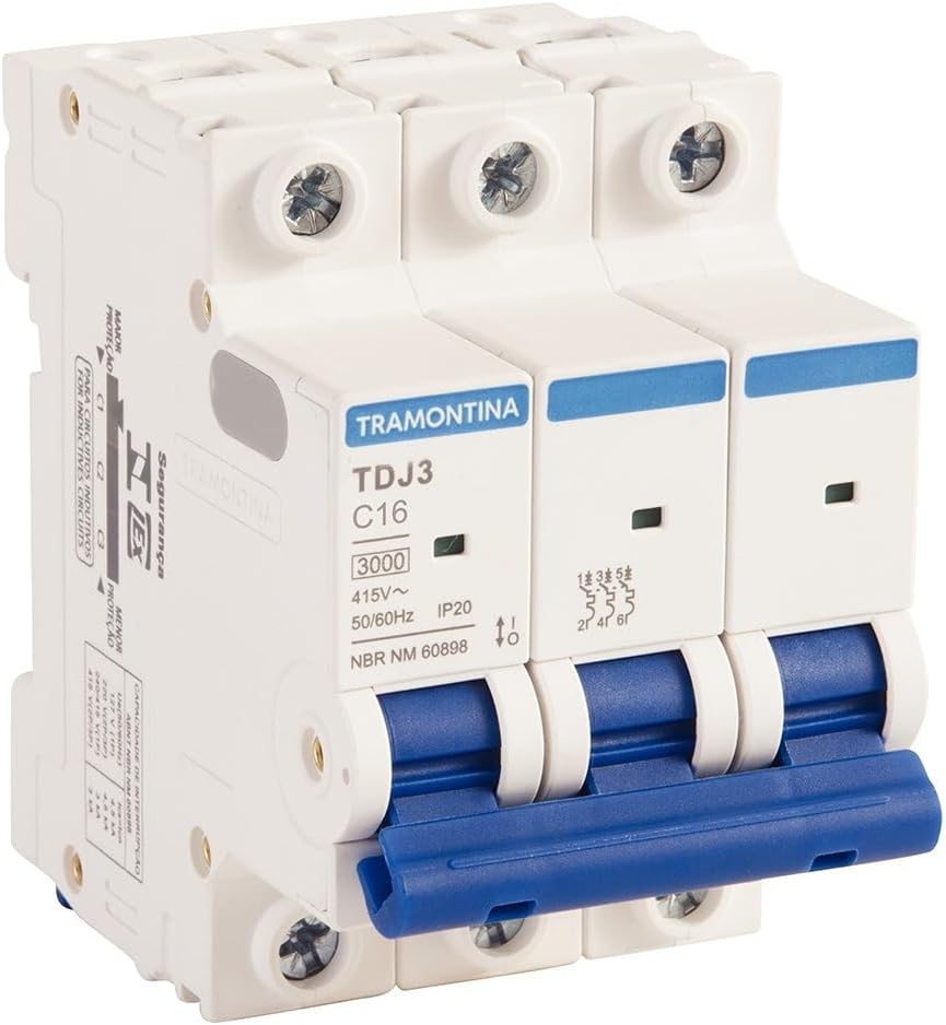 Imagem do produto Tramontina eletrik Disjuntor DIN Tripolar 16A 58013/005