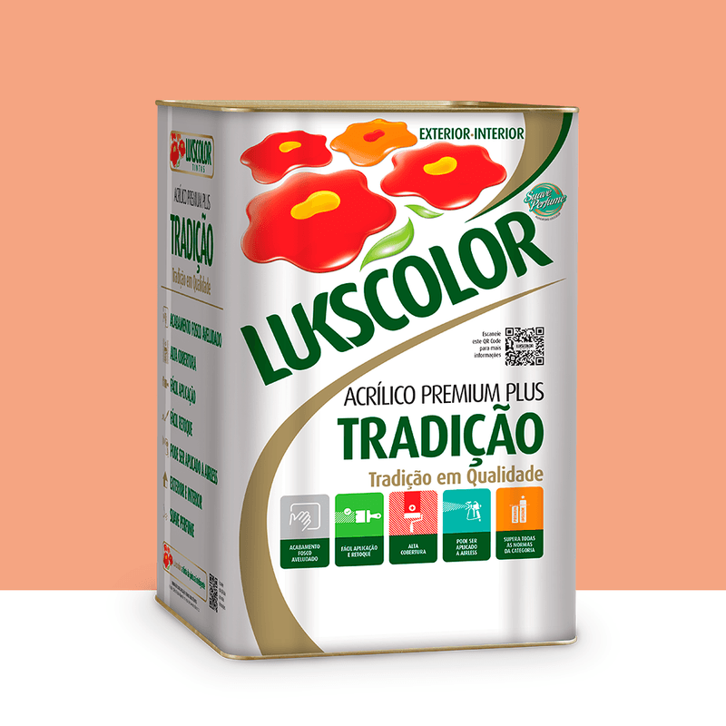 Imagem do produto Lukscolor Tinta Látex Acrílica Tradição Flamingo 18 Litros