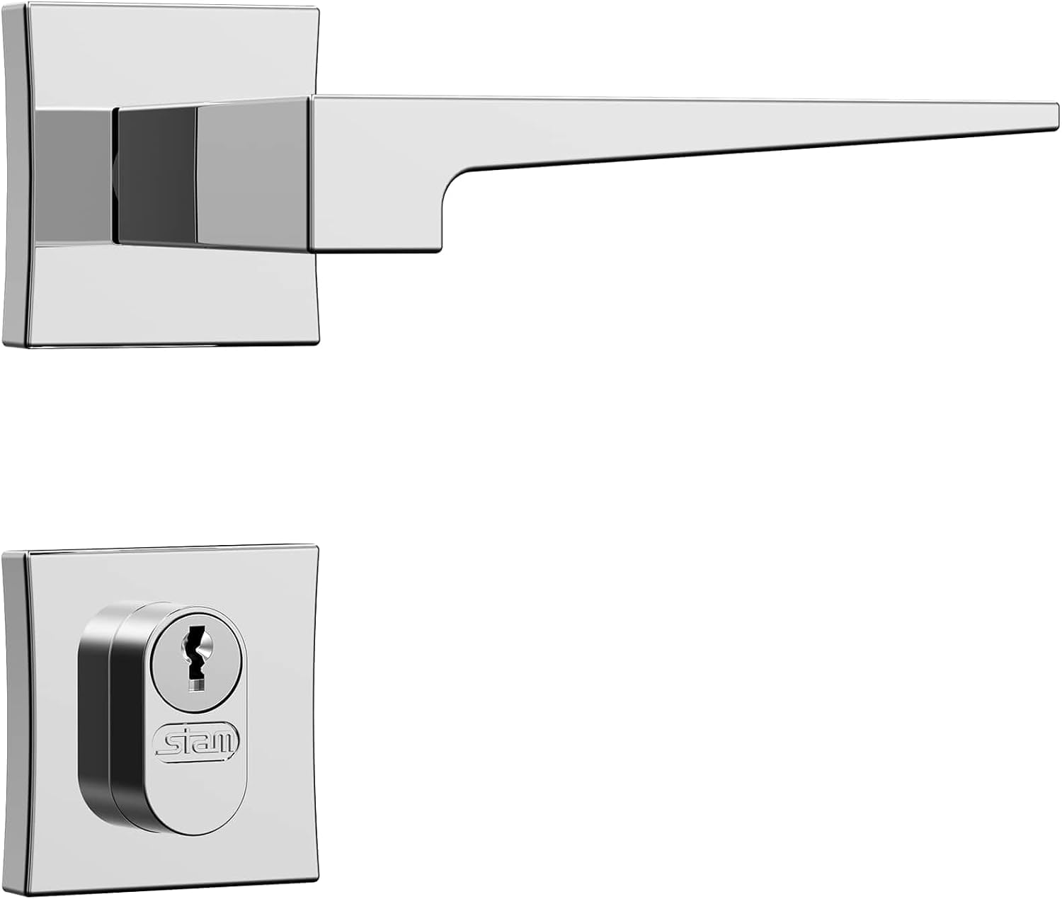 Imagem do produto Stam Fechadura Classic 3200 Roseta Quadrada Externa Cromada Esc