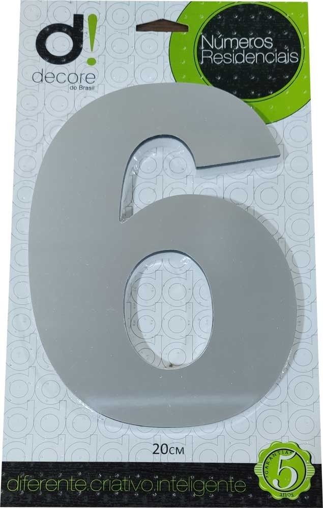 Imagem do produto Número em Alumínio Espelhado "6/9" 20cm Decore