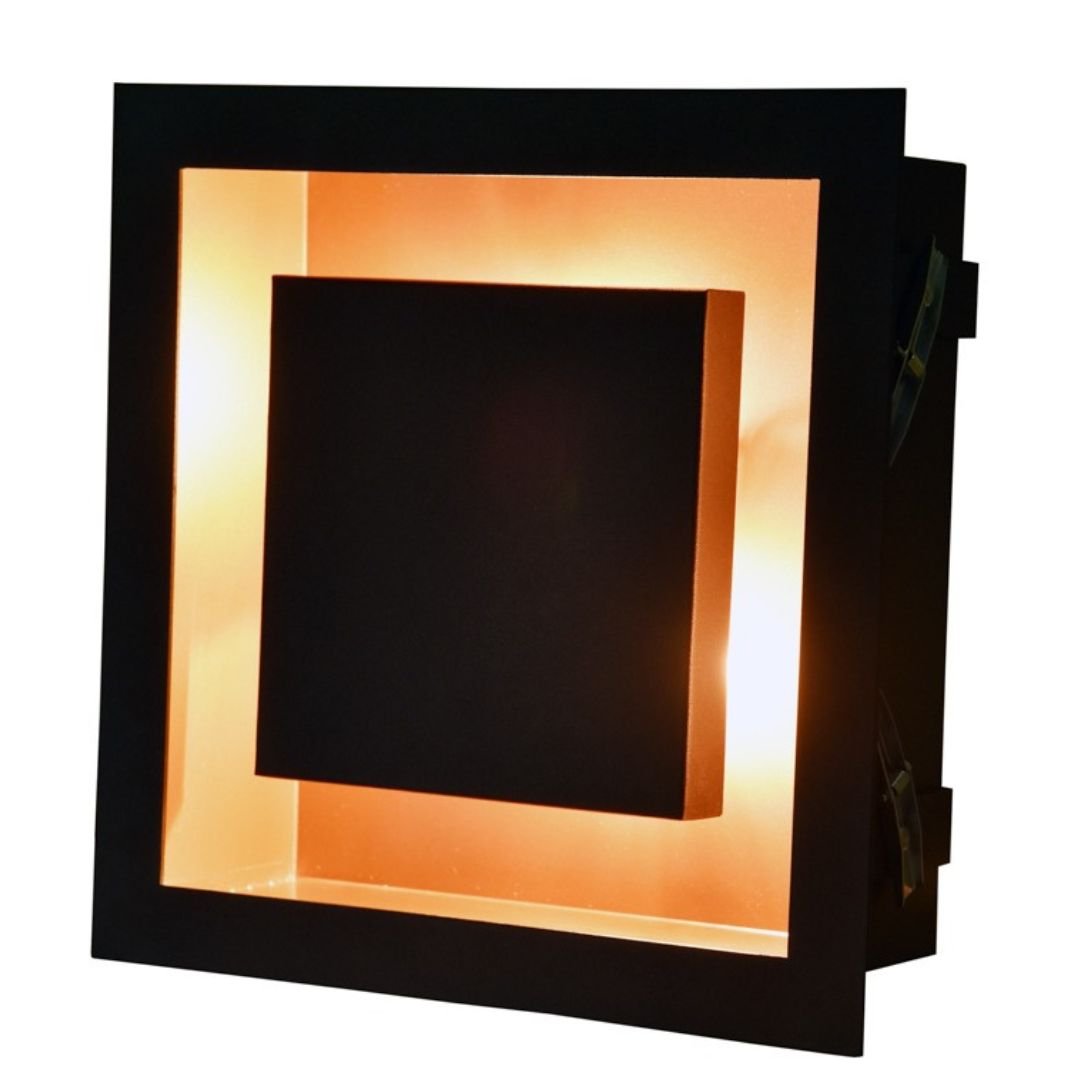 Imagem do produto All Lux Plafon de Embutir Preto/Dourado 40x40x7