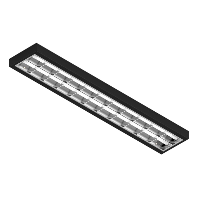 Imagem do produto Rcg Luminária Top Light 2x18 Preto C/A Transp.