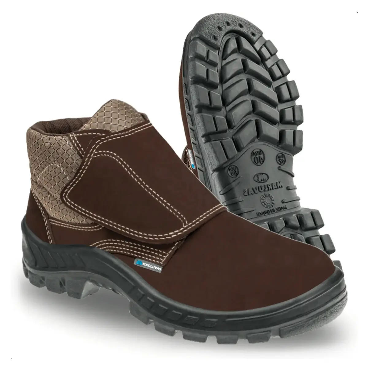 Imagem do produto Toscafer Botina Velcro Nobuck Marrom 40 - 32502