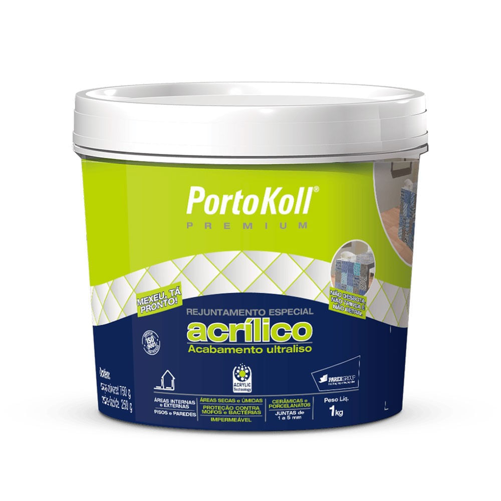 Imagem do produto Portokoll Rejunte Acrílico Cinza Ártico 1kg