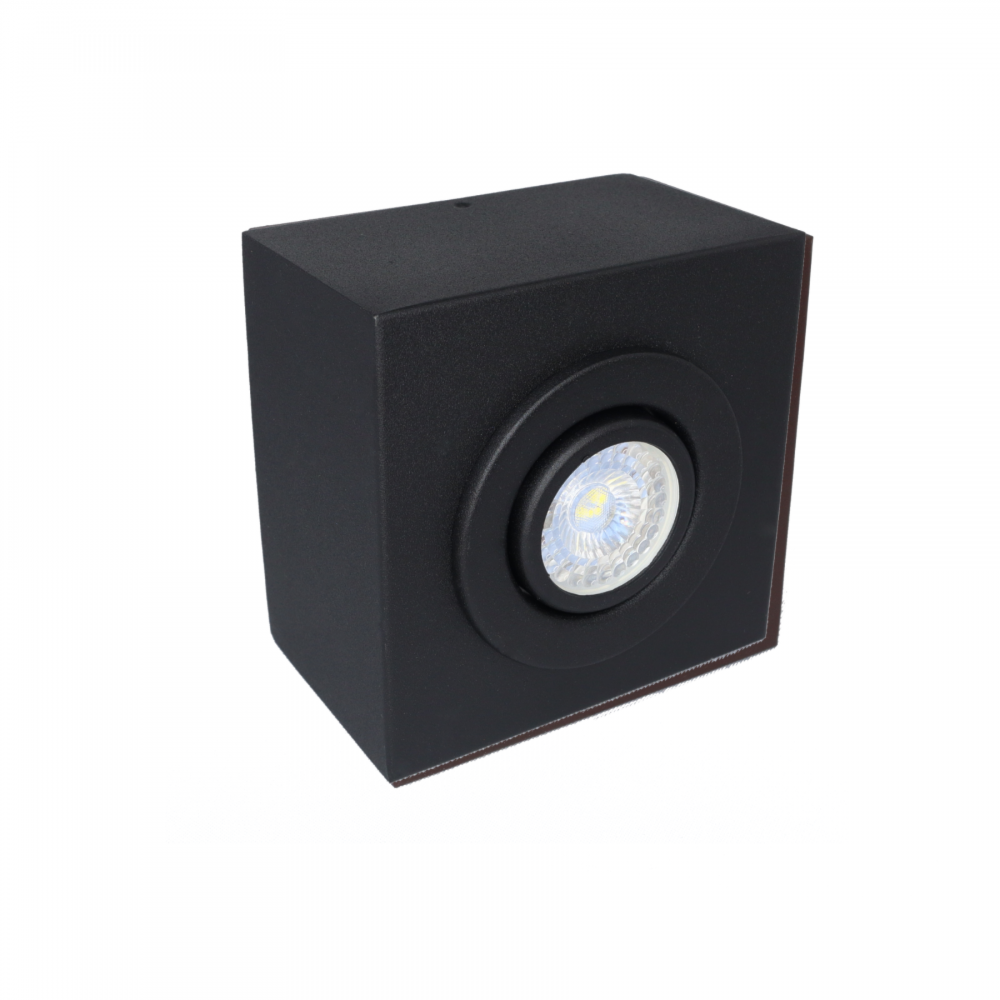 Imagem do produto Plafon de Sobrepor Direcionável 1x Dicroica Preto Texturizado - 3500/1 Riopre
