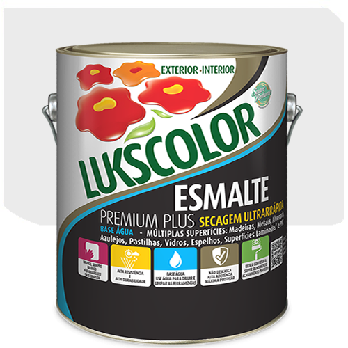 Imagem do produto Lukscolor Esmalte Sintético Premium Branco Fosco 3,6 Litros