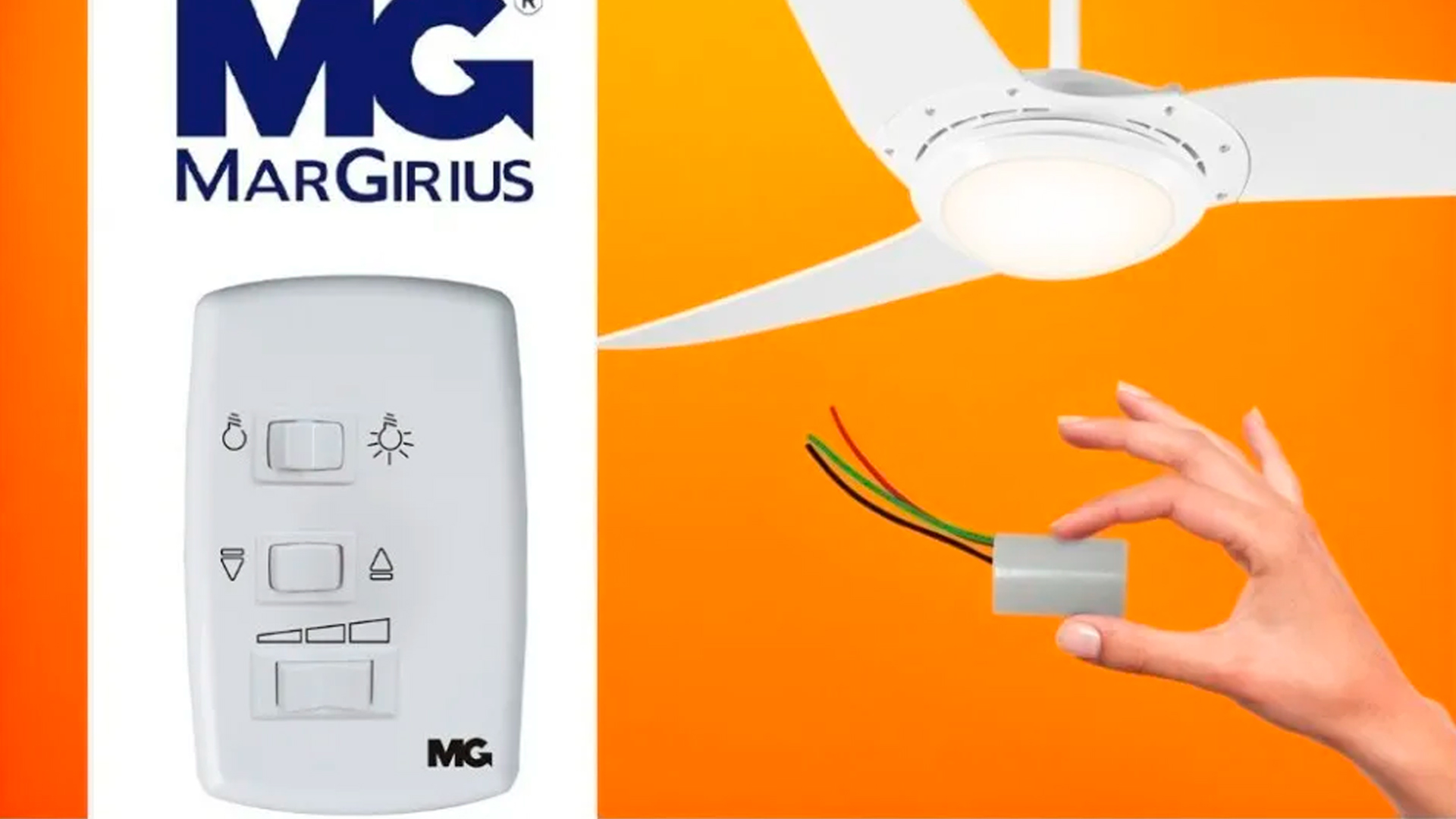 Imagem do produto Rima Controle para Ventilador e 3 Lâmpadas com Capacitor 250W 127V