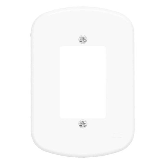 Imagem do produto Placa Blanc 4x2 F3P com 2 Interruptores + Tomada (2S+TOM, Ref. 1369) Fame
