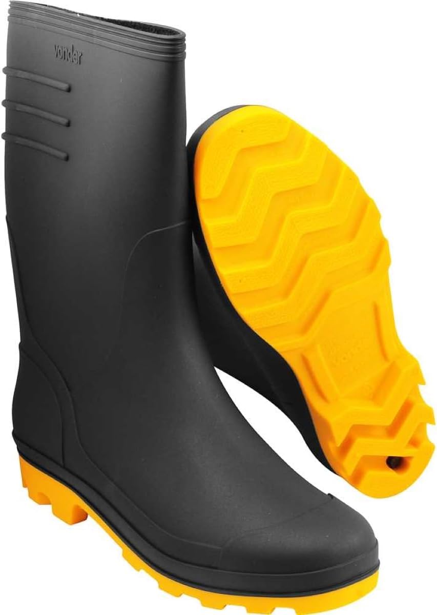Imagem do produto Vonder Bota de Borracha Preta e Amarela C/F Nº38