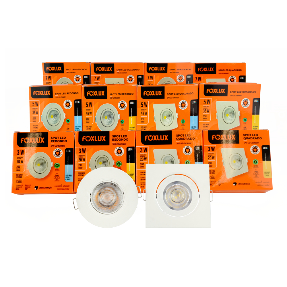 Imagem do produto SPOT LED 7W QUAD 6500K BIV FOX