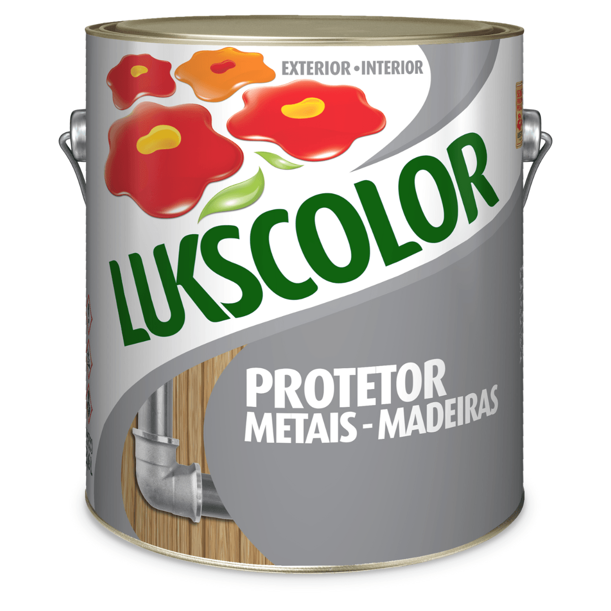 Imagem do produto Lukscolor Zarcão Fundo Anticorrosivo Grafite Claro 3,6 Litros