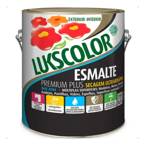 Imagem do produto Lukscolor Esmalte Sintético Premium Preto 225ml