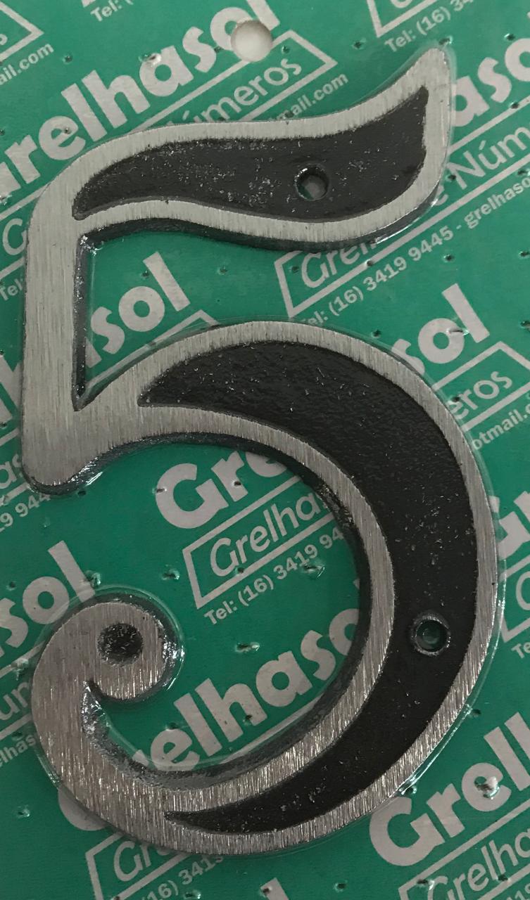 Imagem do produto Araça Número em Alumínio Naval Médio "9" 15,5 cm Araçá