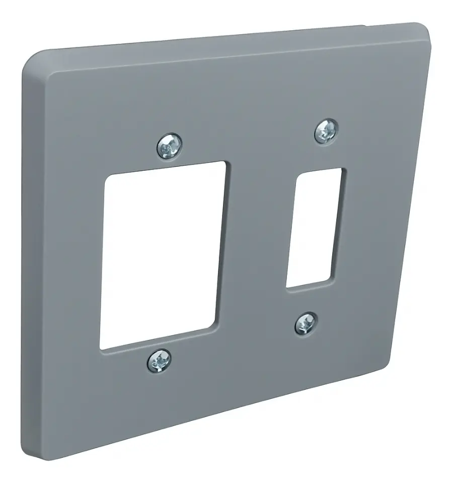 Imagem do produto Pial Legrand Placa 4x4 com 4 Postos Separados (1S+3S) para Caixa de Embutir Clássica Cinza