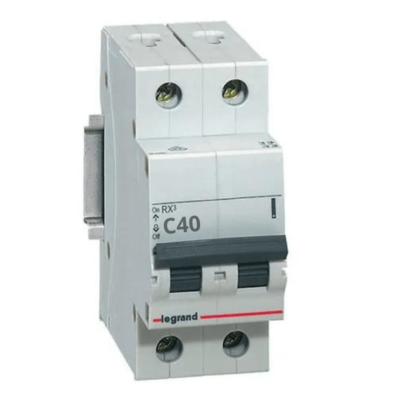 Imagem do produto Pial Legrand Disjuntor Bipolar DIN 40A Curva C Branco