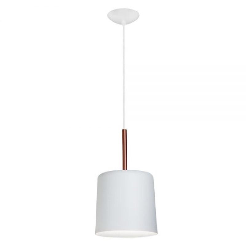 Imagem do produto New Line Pendente New Bilboque M 1 CFL 25W Diâmetro 200 x 350 mm Branco/Cobre