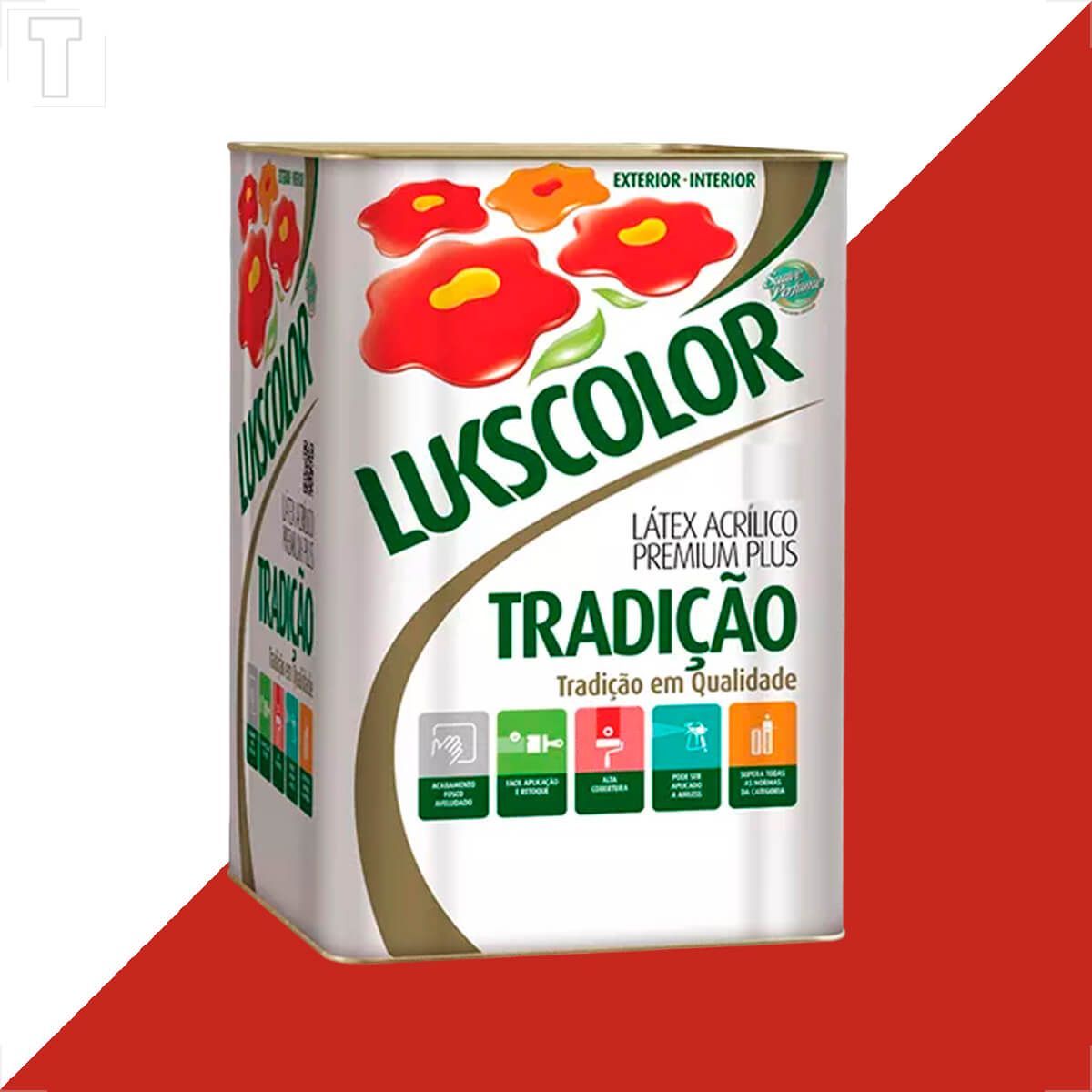 Imagem do produto Lukscolor Tinta Látex Acrílica Tradição Vermelho 18L