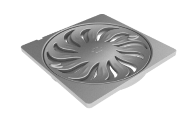 Imagem do produto Tigre Grelha Abre e Fecha Quadrado Titânio DN150