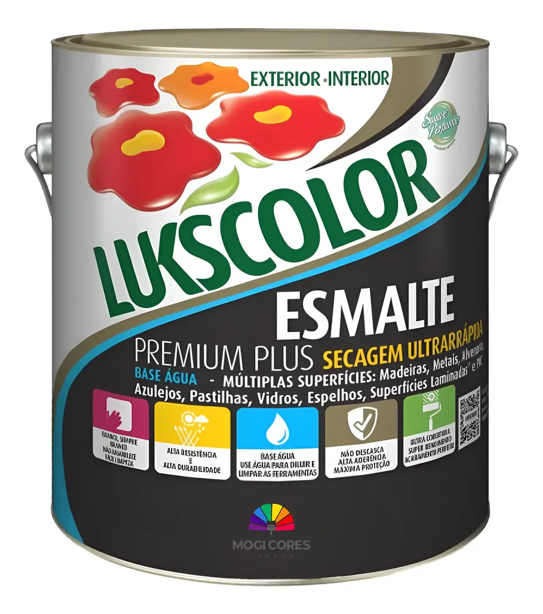 Imagem do produto Lukscolor Esmalte Sintético Premium Plus Acetinado Platina 3,6L