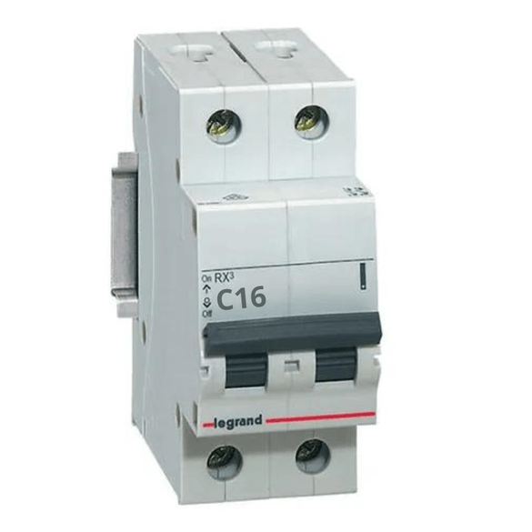 Imagem do produto Pial Legrand Disjuntor Bipolar DIN 16A Curva C Branco