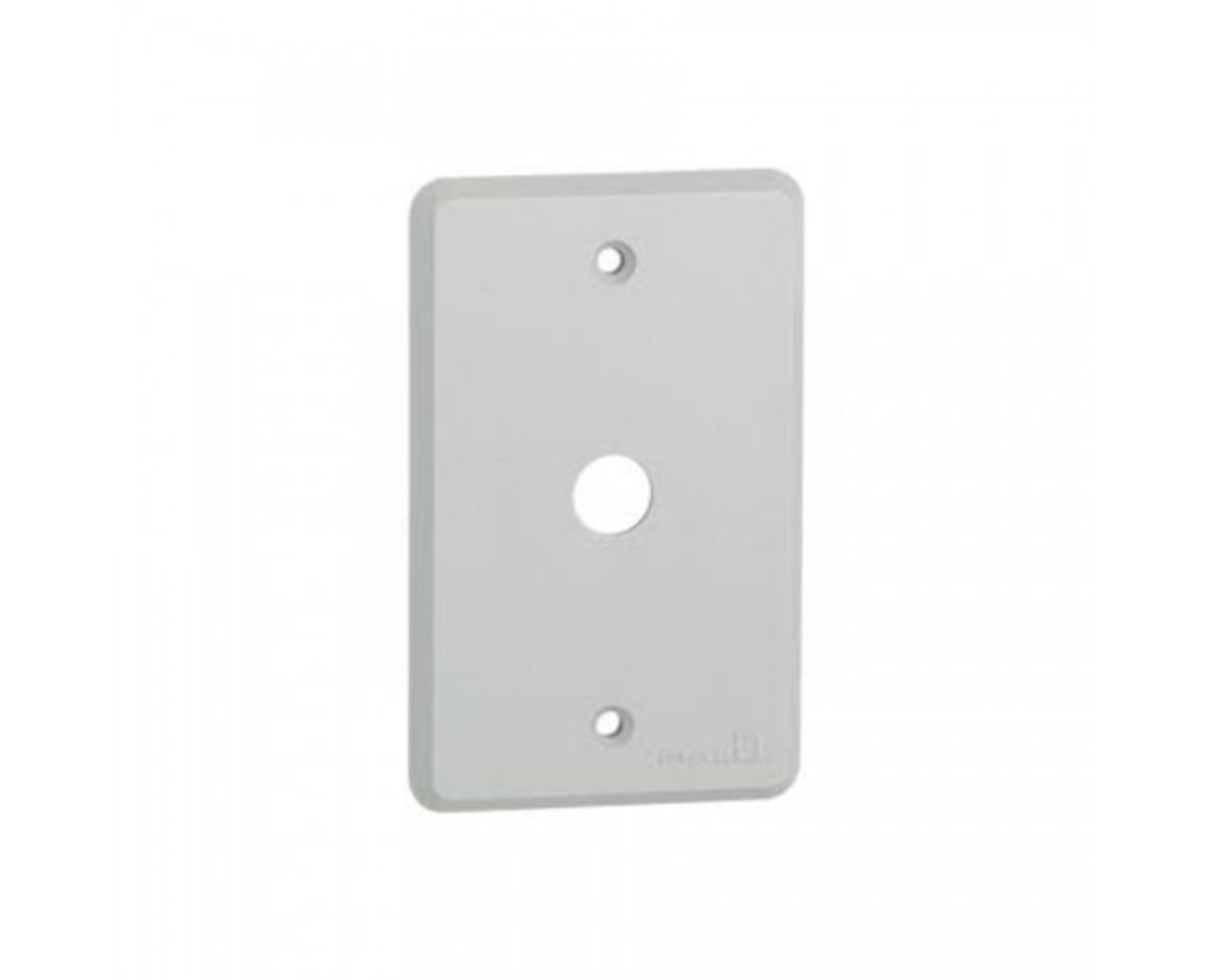 Imagem do produto Pial Legrand Placa 4x2 com 1 Furo Redondinho (9,5mm) para Caixa de Embutir Clássica Cinza