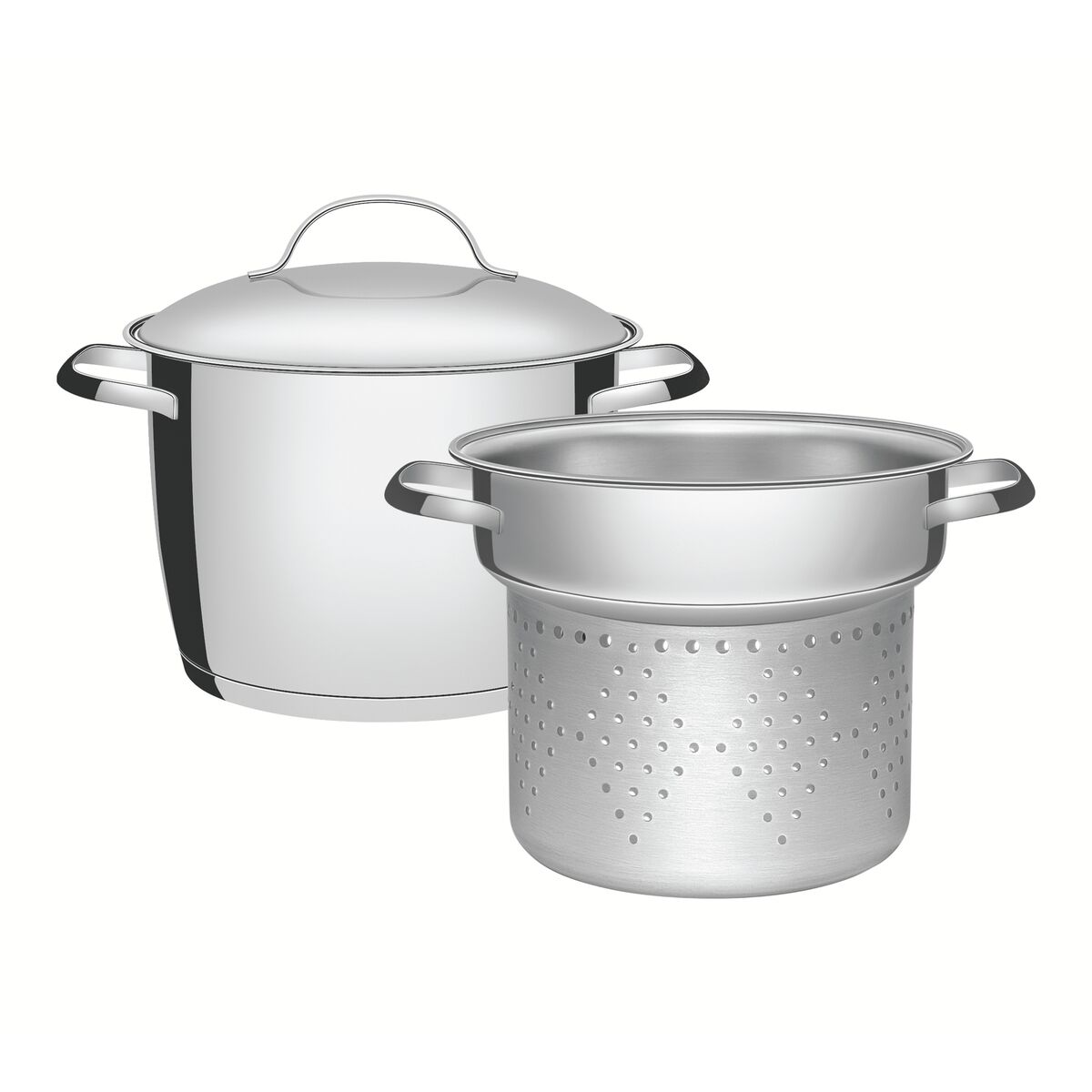 Imagem do produto Tramontina Conjunto Cozi-Pasta Allegra em Aço Inox Fundo Triplo 2 Peças