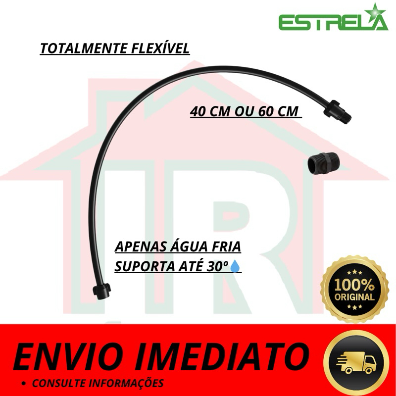 Imagem do produto Estrela Engate Flexível PVC 1/2 40 cm Preto