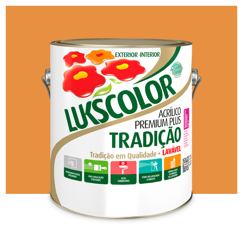 Imagem do produto Lukscolor Tinta Látex Acrílica Tradição Amarelo Terra 3,6 Litros