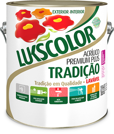 Imagem do produto Lukscolor Tinta Látex Acrílica Tradição Algodão Egípcio 3,6 Litros
