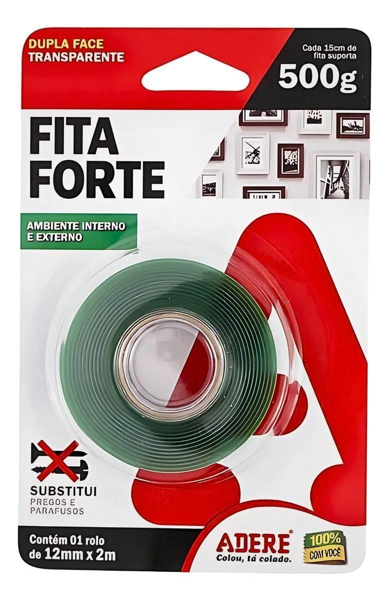 Imagem do produto Fita Dupla Face Fita Forte Transparente Adere 12mm x 2m