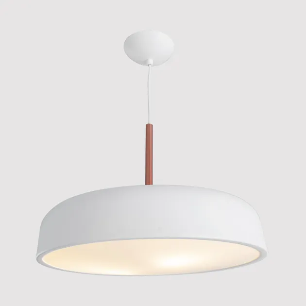 Imagem do produto New Line Pendente New Round 2 CFL 25W Diâmetro 60 x 34 com Cabo de 3 m Branco