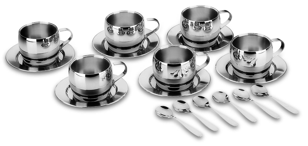 Imagem do produto Tramontina Jogo para Chá e Cappuccino em Aço Inox 18 Peças