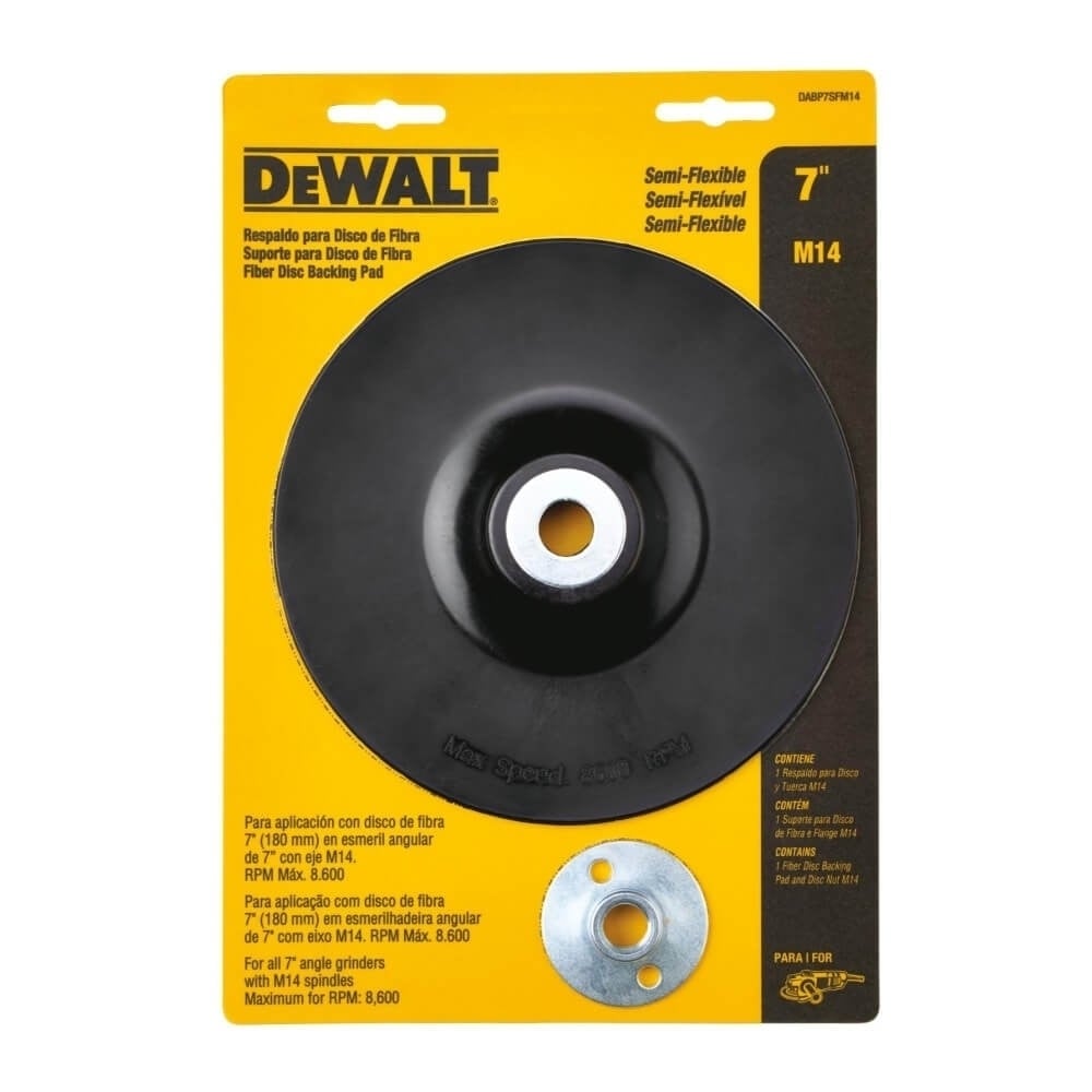 Imagem do produto Irwin Disco Suporte de Borracha DeWalt 7" (180mm) Semi Flexível M14 (DABP7SFM14)