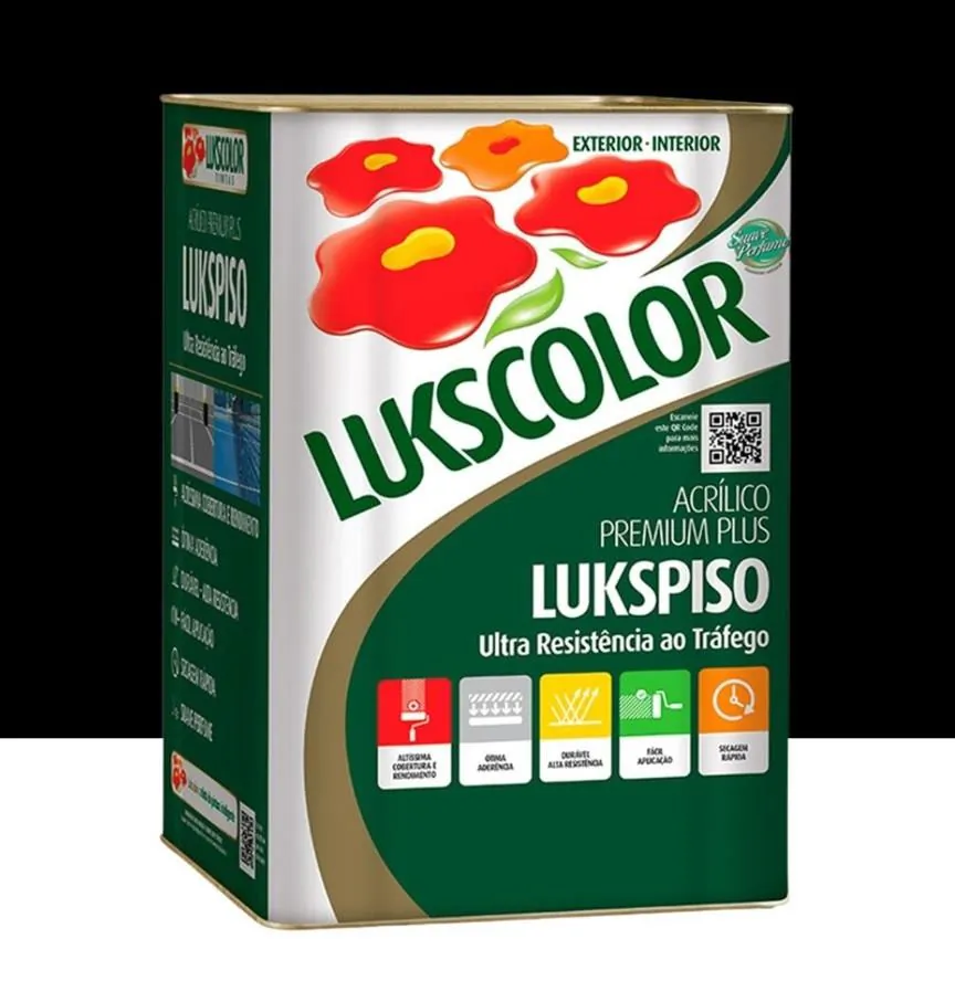 Imagem do produto Lukscolor Tinta Acrílica Premium Lukspiso Preto 18L
