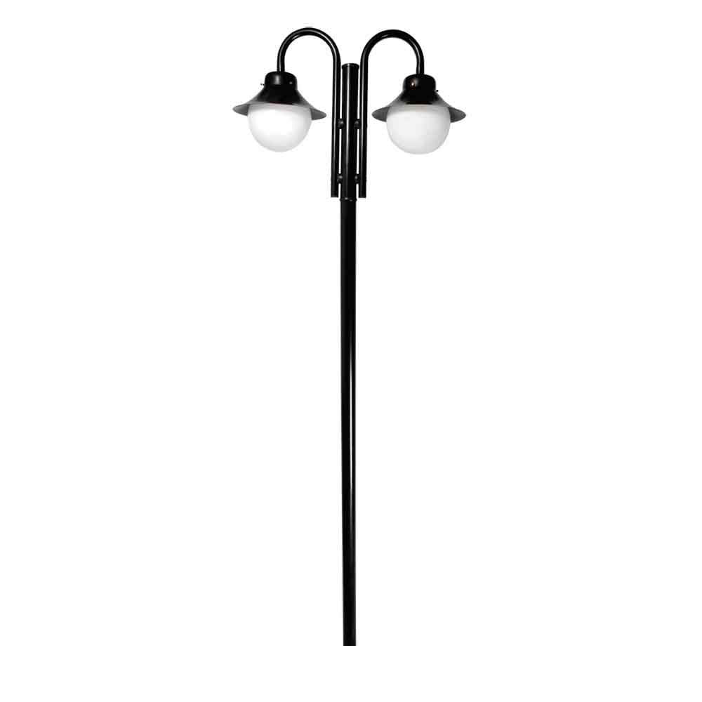 Imagem do produto Ideal Poste 28/2 de Aço Fosfatizado Preto com Vidro
