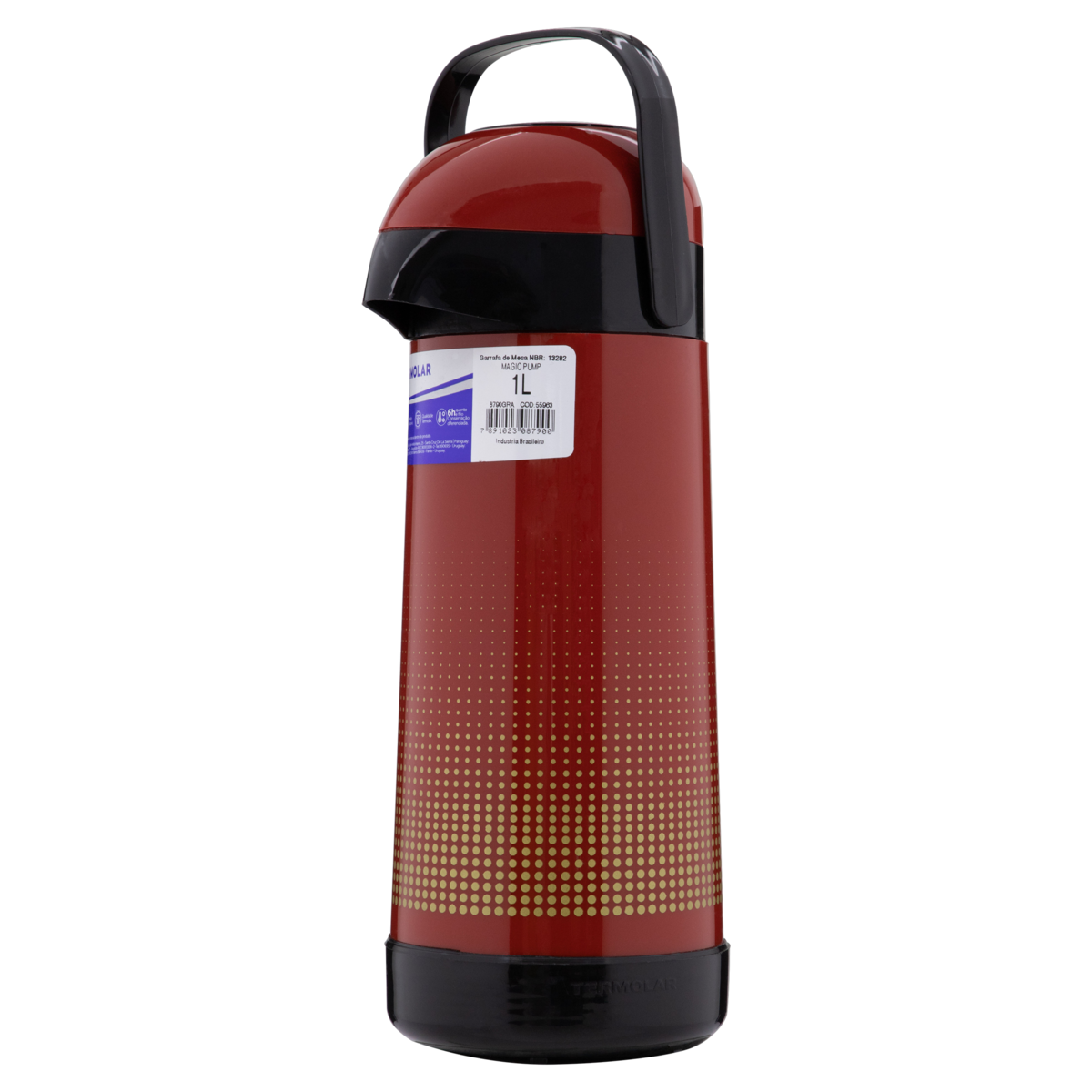Imagem do produto Termolar Garrafa Térmica Magic Pressão 1L Vermelha