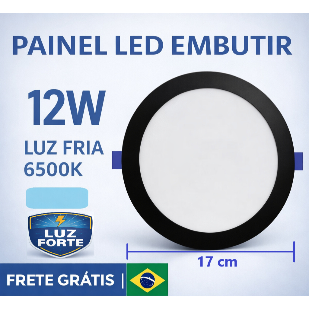 Imagem do produto Opus Plafon LED Embutir Redondo 12W 6500K Bivolt