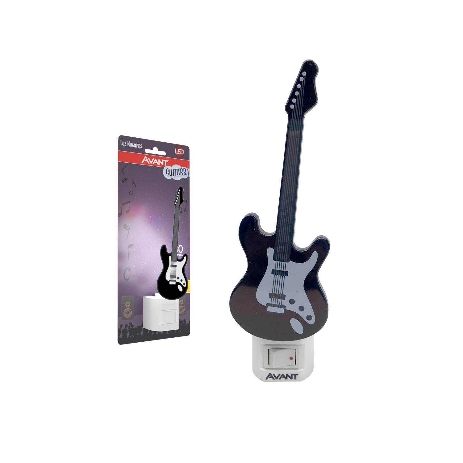 Imagem do produto Avant Luminária LED Luz Noturna Amarela Guitarra 1W Bivolt 3000K