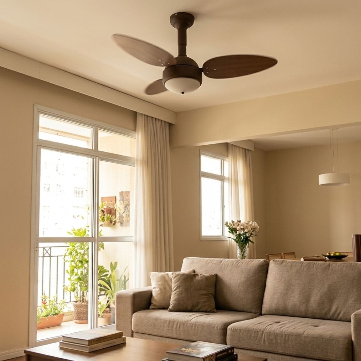 Imagem do produto Venti delta Ventilador de Teto Miray 3 Pás 220V Marrom - 40-3221