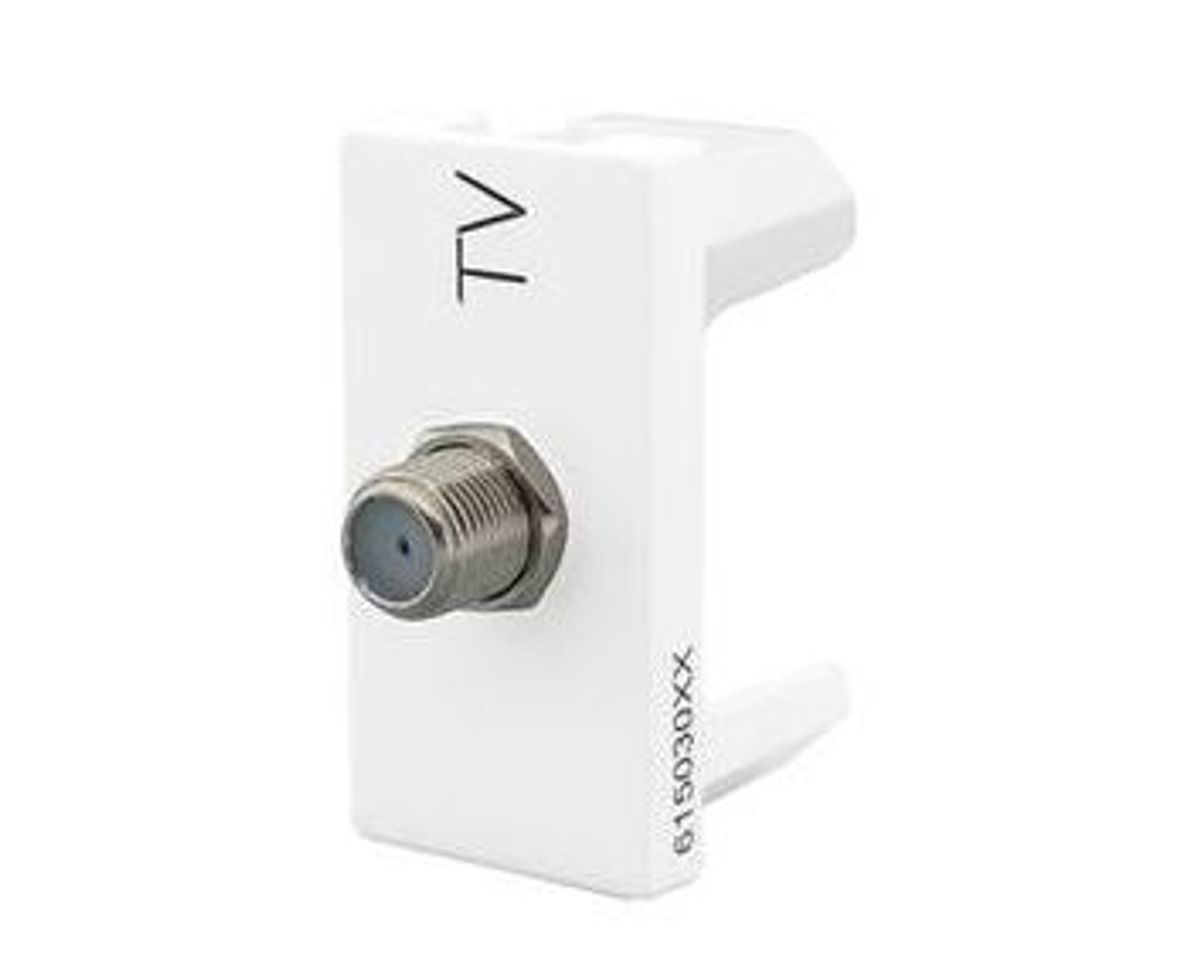 Imagem do produto Pial Plus Legrand Módulo de Tomada para Cabo de TV Coaxial F Tipo Fêmea Branco 615030BC