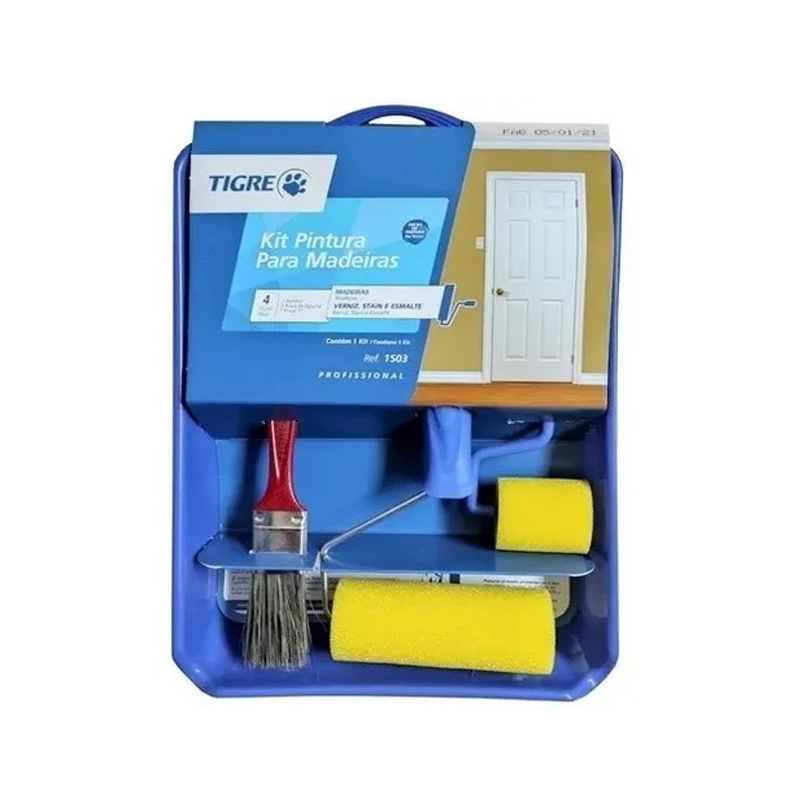 Imagem do produto Pinceis tigre Kit para Pintura 1503 Esmalte e Verniz Tigre