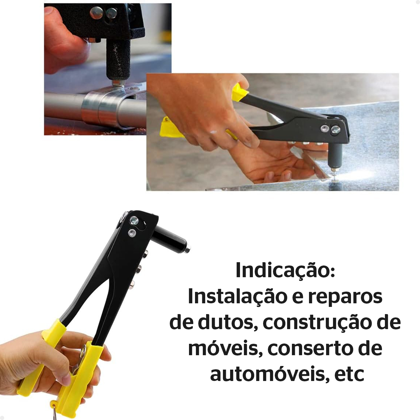 Imagem do produto Guepar Alicate Rebitador Profissional 11,5" Aço G3