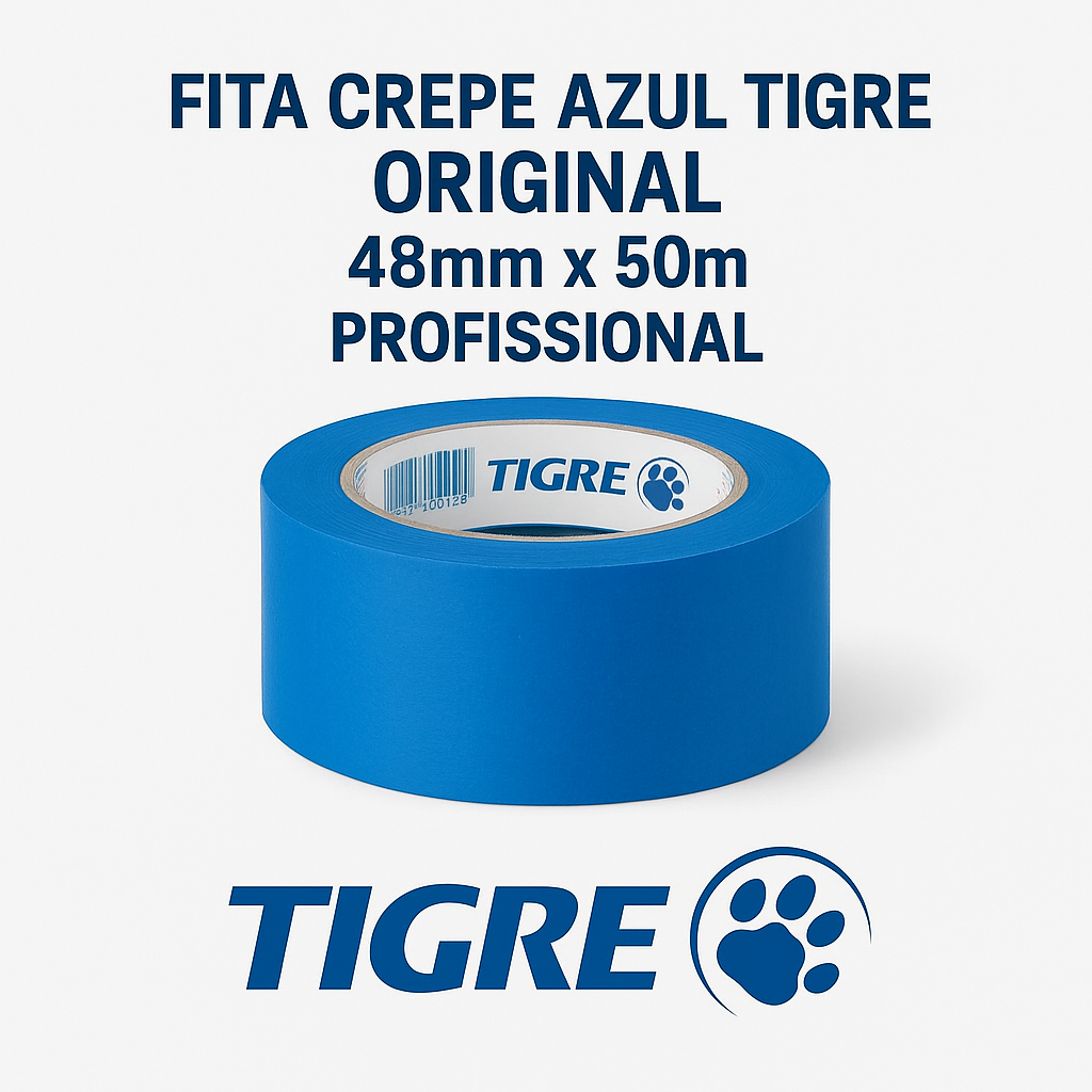 Imagem do produto Tigre Fita Crepe Azul 48 mm x 50 m