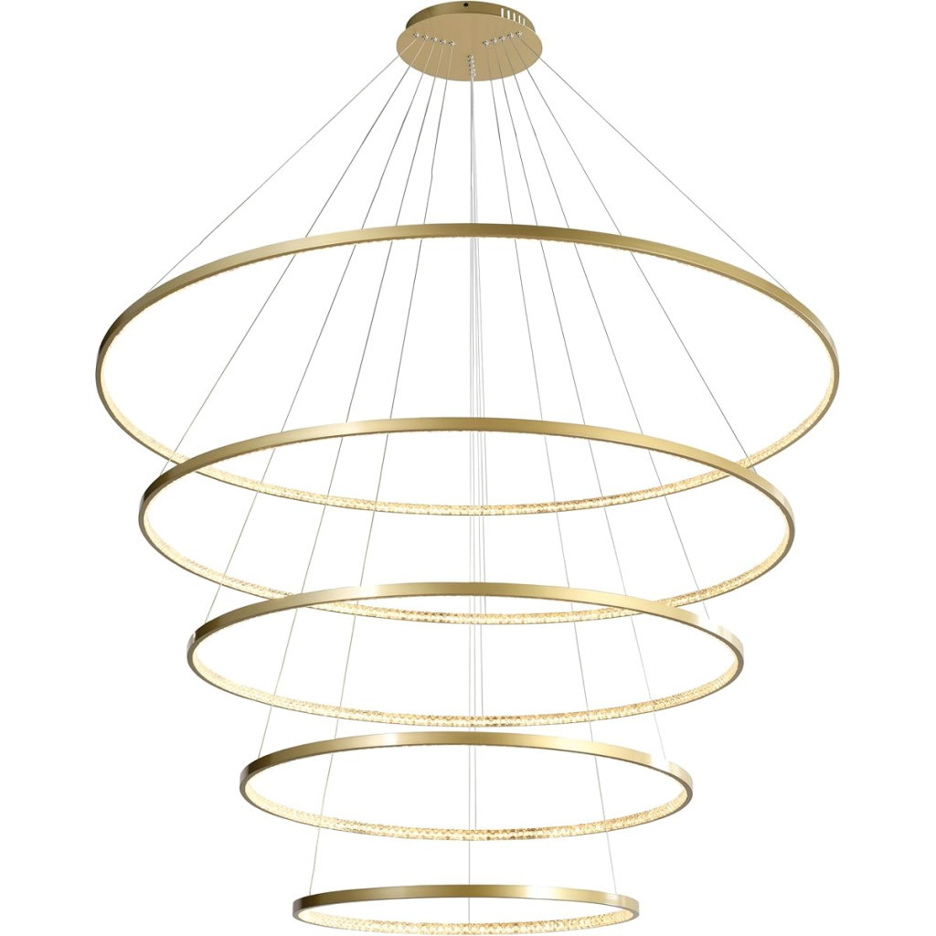 Imagem do produto Hevvy Pendente 5 Anéis 157W 3000K SL-0515/H5 Dourado Gold