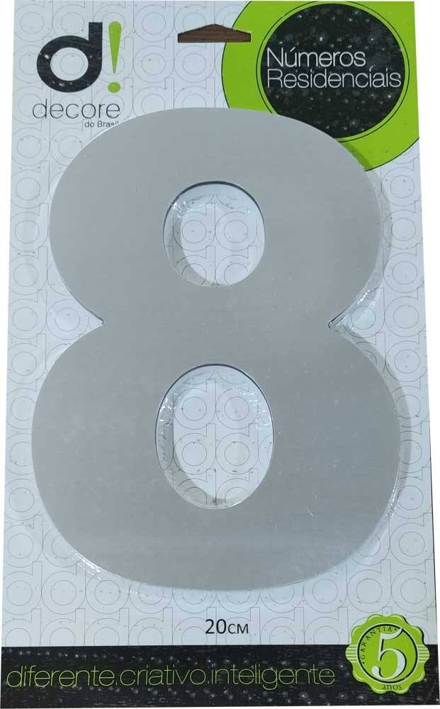 Imagem do produto Número em Alumínio Espelhado "8" 20cm Decore