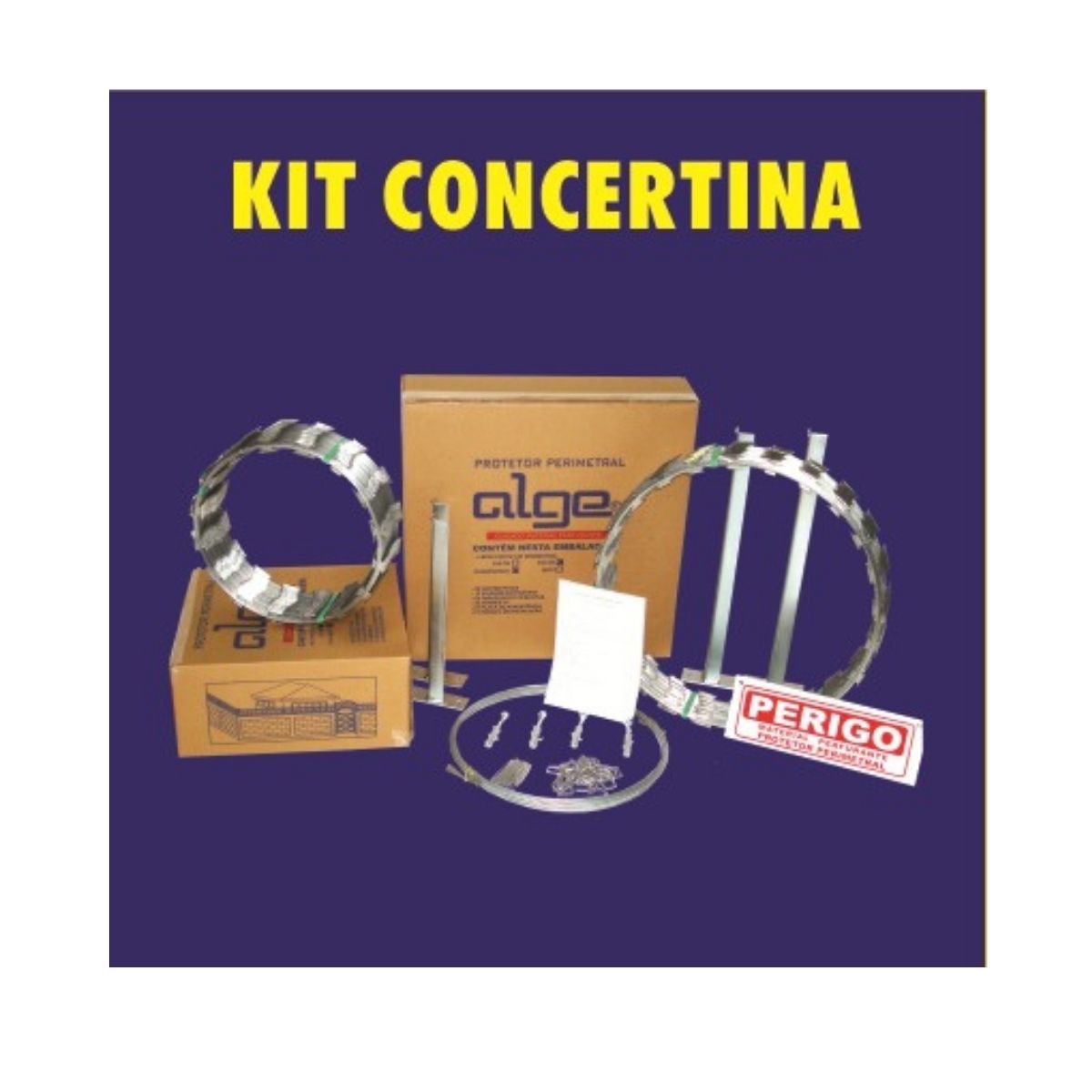 Imagem do produto Alge Cerca Perimetral Concertina Galvanizada 0,30 x 5 metros